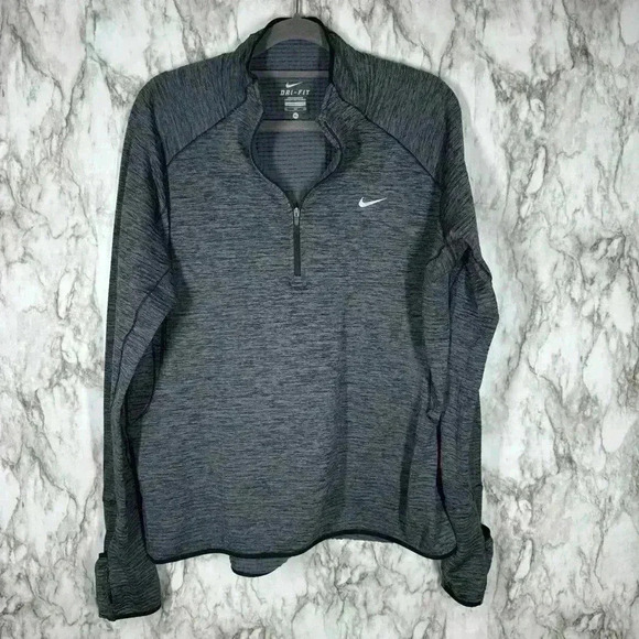 Nike Tops - Women’s Nike DriFit Fleece-Lined Quarter Zip, XL, Grey/Black